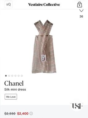 CHANEL Plaid Sheer Top in Cream with Red and Blue Checks